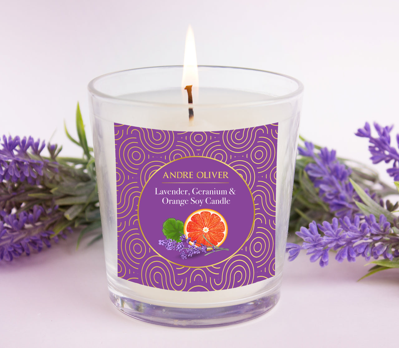 Lavender, Geranium & Orange Candle